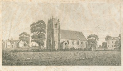 アドバストン教会：線と点描の彫刻、nd [c 1800] 作： Stebbing Shaw