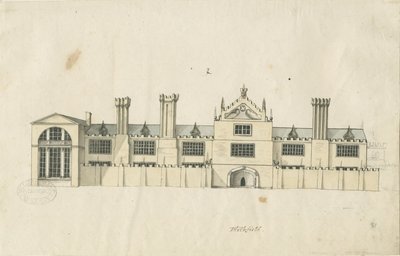 ブリスフィールドホール：色付きのペン画、nd [18セント]（ドローイング） 作： Stebbing Shaw