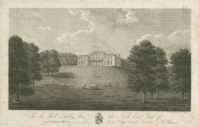 キャンウェルホール：彫刻、1797年 作： Stebbing Shaw