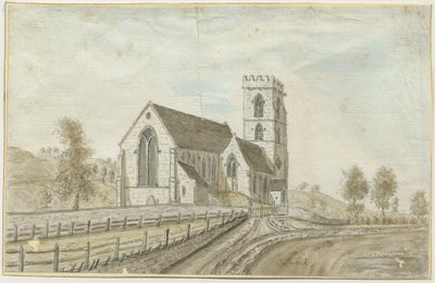コリッチ教会：水彩画、nd [1762-1802] 作： Stebbing Shaw