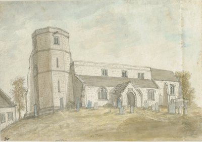 ディルホーン教会：水彩画、nd [1762-1802]（絵画） 作： Stebbing Shaw