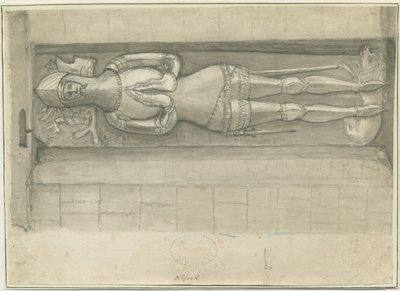 エルフォード教会：セピア色のデッサン、nd [1762-1802]（デッサン） 作： Stebbing Shaw
