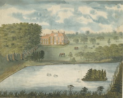 フリーフォードホール：水彩画、nd [1762-1802] 作： Stebbing Shaw