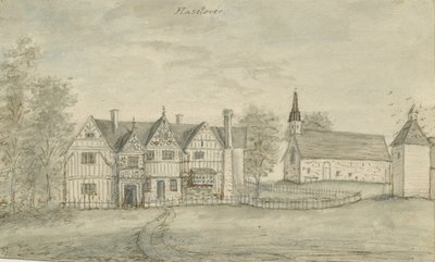 Haselour Chapel：水彩画、nd [1797] 作： Stebbing Shaw