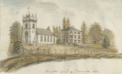 ホートン教会：水彩画、1801 作： Stebbing Shaw