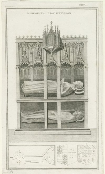 リッチフィールド大聖堂-ディーンヘイウッドの記念碑：彫刻、nd [1762-1798]（印刷） 作： Stebbing Shaw