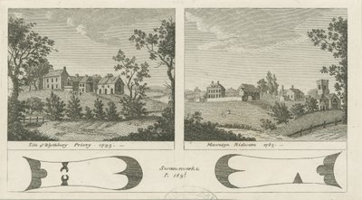 Mavesyn Ridware Hall-Gatehouse：彫刻、1785年 作： Stebbing Shaw