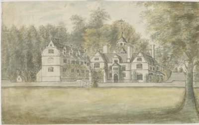 ノートンケーンズ-リトルワイリーホール：水彩画、ND [1762-1802] 作： Stebbing Shaw