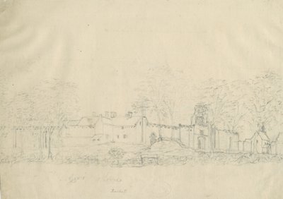 ラスホール城-ホール：鉛筆画、nd [1762-1802]（図面） 作： Stebbing Shaw