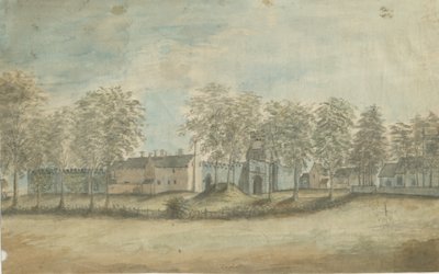 Rushall Castle - Hall：水彩画、nd [1791] 作： Stebbing Shaw
