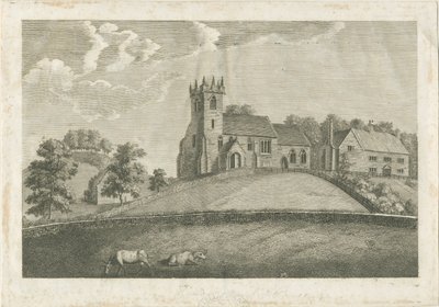 サンドン教会と牧師館：彫刻、nd [1797]（印刷） 作： Stebbing Shaw