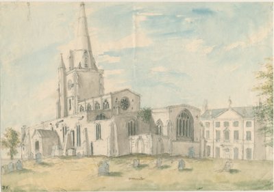 アトックスゼター教会[旧]：水彩画、nd [1794] 作： Stebbing Shaw
