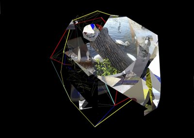 抽象的な幾何学的な白鳥 作： Stefan Fransson
