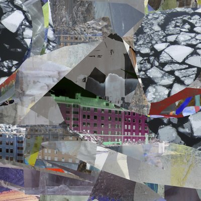 都会の氷のコラージュ 作： Stefan Fransson