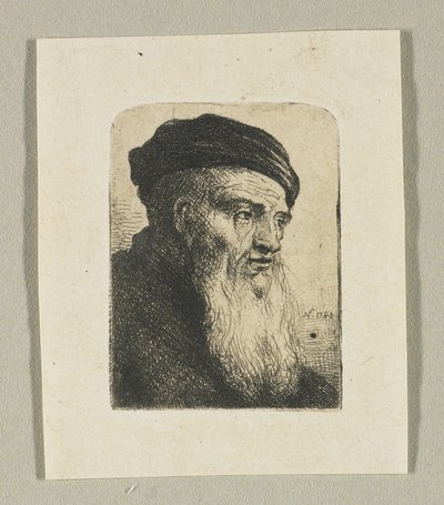 4 分の 3 の横顔の男の頭 作： Stefan Juliusz Norblin de la Gourdaine