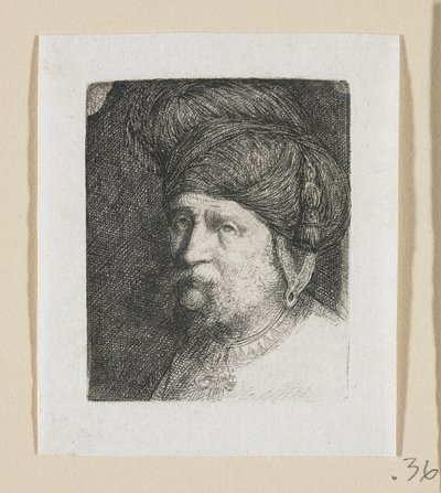 ターバンを巻いた男の頭 作： Stefan Juliusz Norblin de la Gourdaine