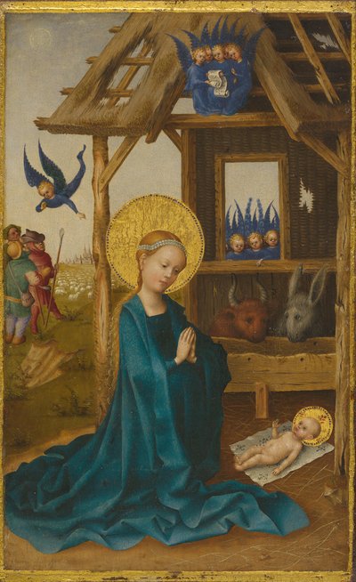 Geburt Christi (Rückseite: Kreuzigung Christi) 作： ステファン・ロックナー