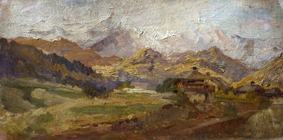ステファノ・ベルザーニ（1872-1914）作「スプレガ山 作： Stefano Bersani
