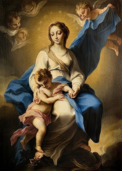 無原罪の聖母。 1690年頃 作： Stefano Maria Legnani