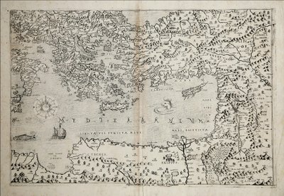 ステファノ・スコラーリによる17世紀の東地中海地図 作： Stefano Scolari