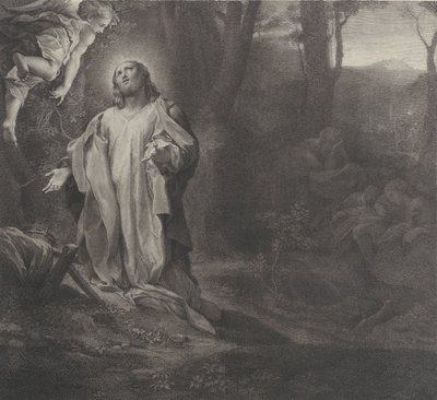 オリーブ山のキリスト、左上に天使、1783～1812年。 作： Stefano Tofanelli