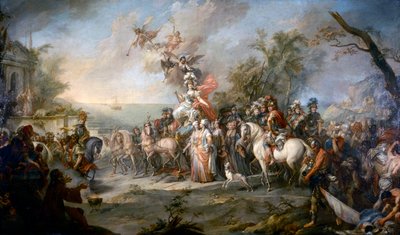 キャサリン大王の寓意、タークスとタタール人に対する勝利、1772年 作： ステファノ・トレッリ