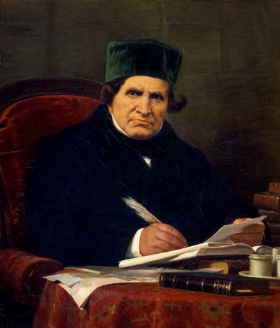 ステファノ・ウッシ（1822-1901）によるイタリアの劇作家で愛国者であったジョヴァンバッティスタ・ニッコーリーニの肖像、油彩・キャンバス、68x74cm 作： Stefano Ussi