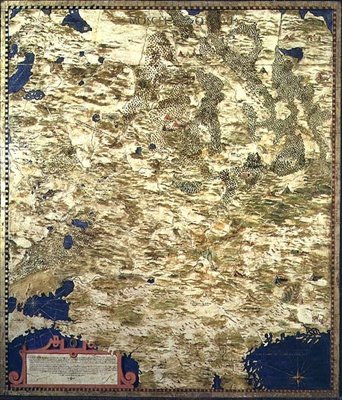 16世紀ロシアの地図（「地理的地図の広間」より）1575年（油彩・パネル） 作： Stefano and Danti Egnazio Bonsignori