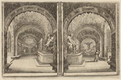 2つの視点から見た洞窟 作： Stefano della Bella