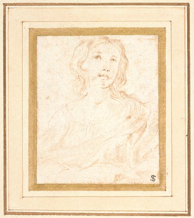 若い女性、半分の長さ 作： Stefano della Bella