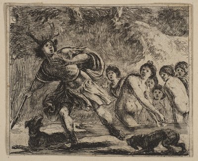 アクテオン、ゲームオブミソロジーJeu de la Mythologie、1644。 作： Stefano della Bella