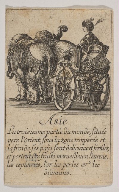 アジア、1644年。 作： Stefano della Bella