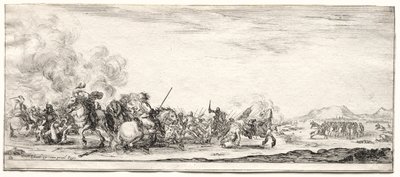 騎兵小競り合い。 作： Stefano della Bella