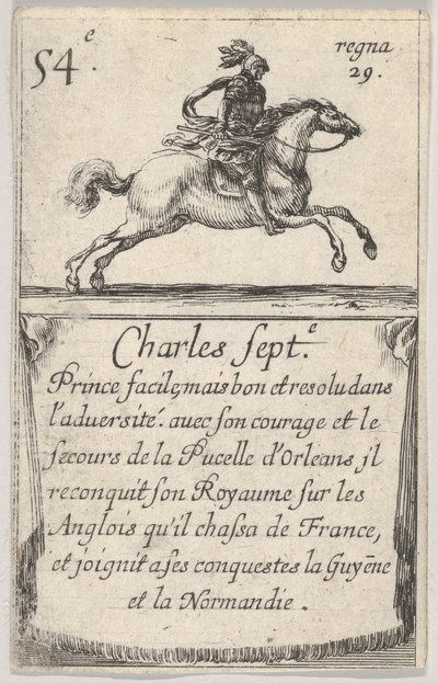 Charles Sept.-e Prince Facile ...、Game of the Kings of France Jeu des Rois de Fr ...、1644から。 作： Stefano della Bella