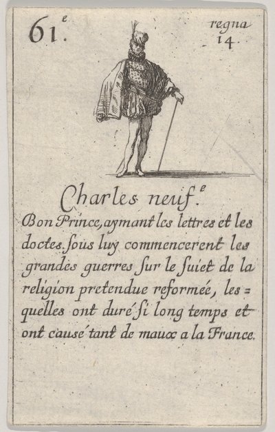 チャールズヌフ-ボンプリンス...、フランスの王のゲーム、ジュデロワドフランス、1644年。 作： Stefano della Bella