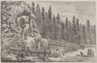 アペニン山脈の巨大な像 作： Stefano della Bella