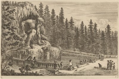 アペニン山脈の巨大な像 作： Stefano della Bella