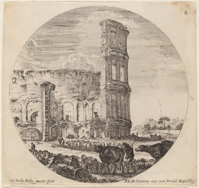 コロッセオ、1646年。 作： Stefano della Bella
