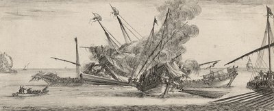 戦闘海軍（敷設紙にエッチング） 作： Stefano della Bella