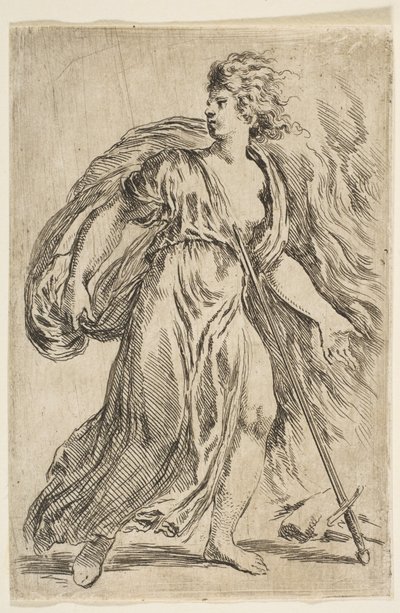 Dido Killing Herself、ca. 1660年。 作： Stefano della Bella