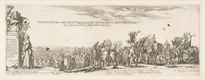ローマへのポーランド公使館の入場、1633年。 作： Stefano della Bella