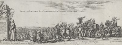 ポーランド大使のローマ入城、1633 年。 作： Stefano della Bella