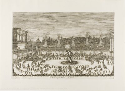 ボーボリ庭園の円形劇場での馬術バレエ 作： Stefano della Bella
