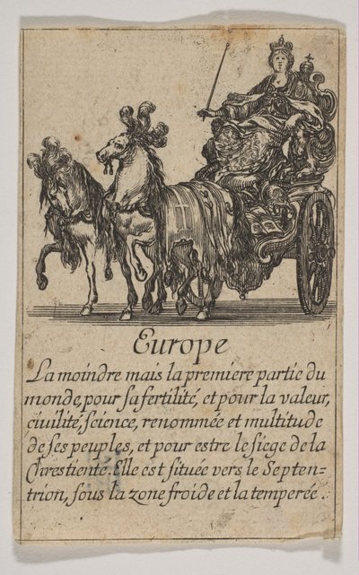 ヨーロッパ、1644年。 作： Stefano della Bella