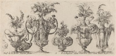 ファンタスティック 花瓶、おそらく 1646 年製。 作： Stefano della Bella