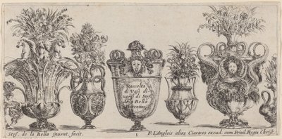 ファンタスティック 花瓶、おそらく 1646 年製。 作： Stefano della Bella