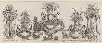 ファンタスティック 花瓶、おそらく 1646 年製。 作： Stefano della Bella