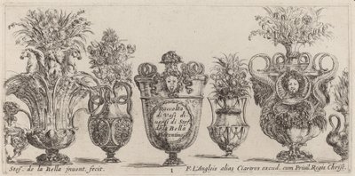 ファンタスティック 花瓶、おそらく 1646 年製。 作： Stefano della Bella