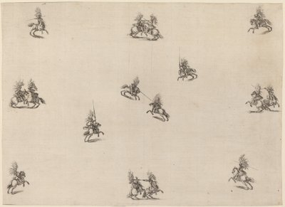 ファイティング・キャバリアーズ、1652年。 作： Stefano della Bella