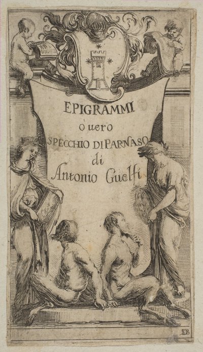 Epigrammi de Guelfiのフロントピース。 1636年。 作： Stefano della Bella
